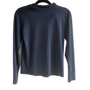 Patagonia Shirt Sun Hoodie Youth 10/12 Blue Capilene Silkweight Pullover Top